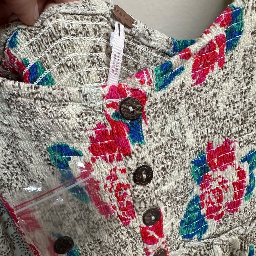 NEW Free People Floral Tunic Dress - Picture 7 of 9